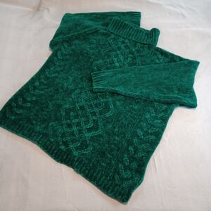 Vintage Forest Green Chenille Sweater